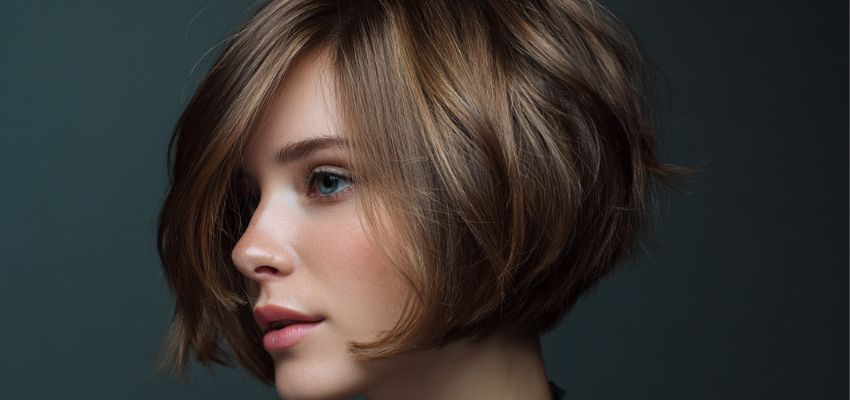 The woman chose a bob cut for her thin hair.