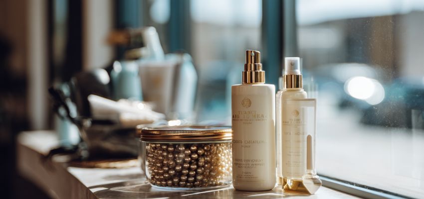 Assorted products used for eyebrow waxing, helpful for understanding how often to get eyebrows waxed and maintain smooth brows.