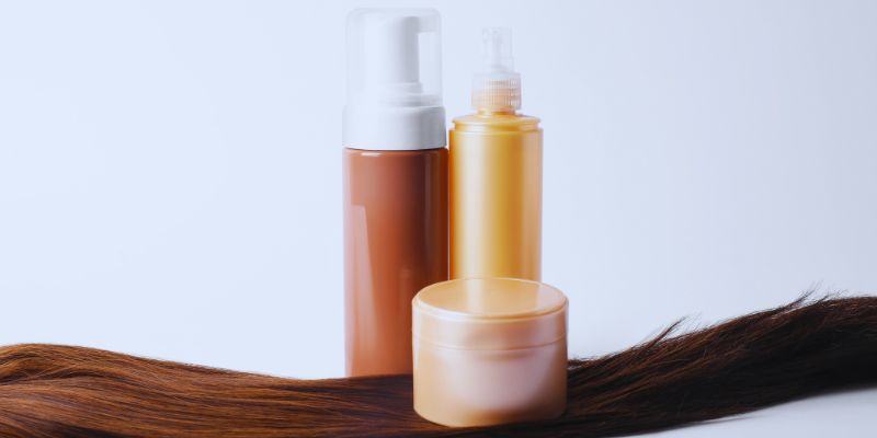 Bottles of leave-in conditioner.