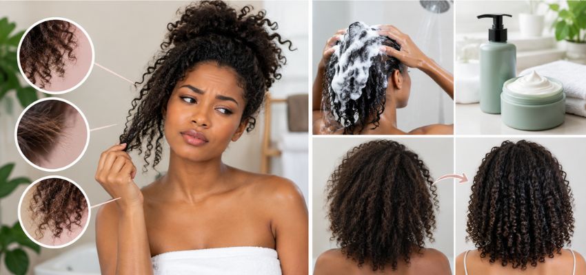 Is it bad to wash your hair everyday? Woman with curly hair considering daily washing effects